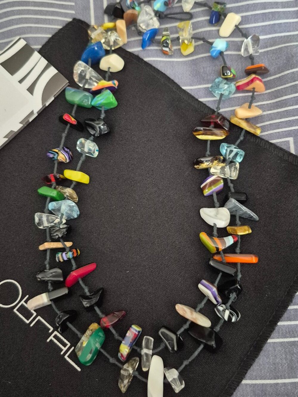 SOBRAL Multi Colored Necklace - 46".  NWOT